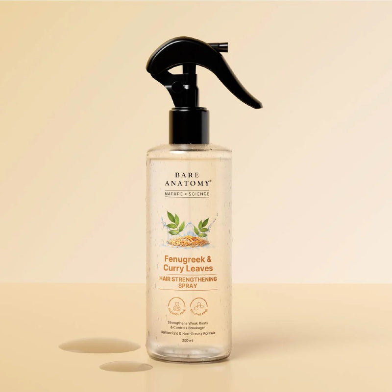 Innovist fenugreek and curry leaves hair strengthening spray bottle
