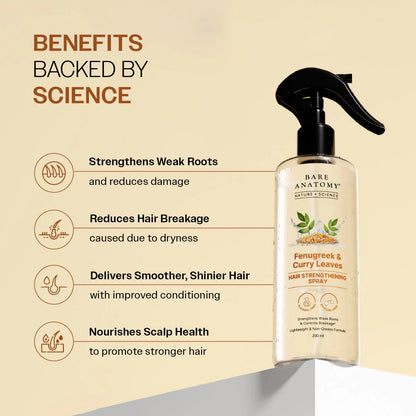 Innovist fenugreek curry leaf hair spray texture and daily use details